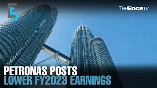 EVENING 5 Petronas posts 21 fall in FY2023 profit [upl. by Ardyth115]