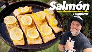 GRILLED SALMON  salmon a la mantequilla  HOW TO COOK SALMON  Alaskan King Salmon [upl. by Nanete]