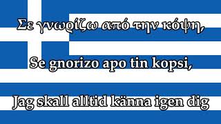 Svensk text  Ύμνος εις την Ελευθερίαν  Greklands Nationalsång [upl. by Aihsetal2]