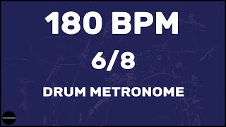 68  Drum Metronome Loop  180 BPM [upl. by Cowie668]