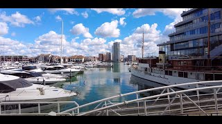 GW  We got invited to Southampton Harbour Hotel this Spring  Ocean Village Walk next to yachts 4K [upl. by Othe367]