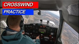 Cessna 150  Crosswind Circuit Practice [upl. by Dnomar]