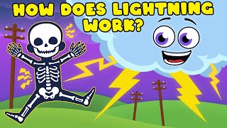 How Does Lightning Strike  Lightning Explained For Kids  KLT [upl. by Winfred]