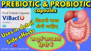 Prebiotic and Probiotic capsules  Vibact capsules uses side effects LEARN ABOUT MEDICINE [upl. by Morgana]