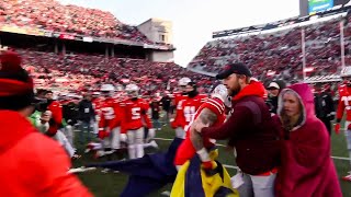 Ohio State Player Rips Michigan Flag Off Of Pole [upl. by Marcile169]