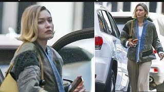 Gigi Hadid Rocks Trendy Layered Look in NYC After Girls Night Out with Taylor Swift [upl. by Yleoj360]