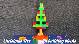 Christmas Tree 🎄 with building blocks Satisfying DIY blocks Christmas Tree Christmas Tree [upl. by Abigael]