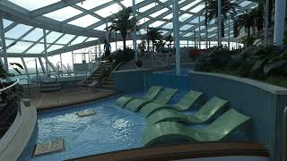 Royal Caribbean Anthem of the Seas Solarium Adults Only 16 Section Walking Tour 4k [upl. by Quintana]