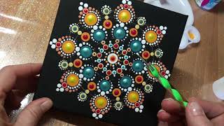 How to use Stencils and guidelines and for Dot painting mandalas [upl. by Drobman]