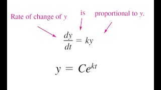 Exponential Growth and Decay Using Separable Differential Equations yky Example 1 [upl. by Acinomed]