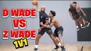 Dwyane Wade vs Zaire Wade INTENSE 1v1 [upl. by Adnylg]