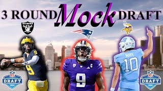 2024 NFL Mock Draft 20  3 ROUNDS  With Trades [upl. by Neiht]