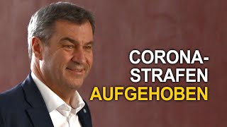 Bayern Söder verkündet Amnestie für alle noch offenen CoronaBußgeldverfahren [upl. by Heer660]