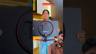 Gaming monitor आ गया 😍 shorts gamingmonitors funny minivlog comedy gamingsetup trending fun [upl. by Ydisahc478]