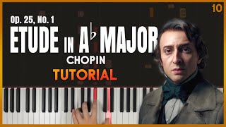 ETUDE op 25 no 1 in A flat Major by Chopin  Piano Tutorial Part 1 [upl. by Tirreg]