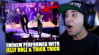 Eminem performs Welcome 2 Detroit amp Sing For The Moment feat Jelly Roll amp Trick Trick Reaction [upl. by Hendrickson]