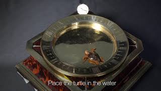 Gübelin Very Fine and Rare Gilt Silver Floating Turtle Mystery Clock circa 1925 [upl. by Nauwaj]