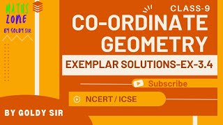 COORDINATE GEOMETRY Ex 34 NCERT Maths Exemplar Solutions Chapter3 Class 9 [upl. by Atterys]