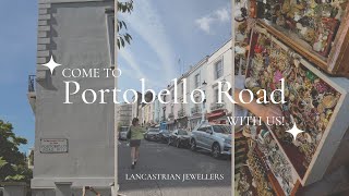 Come to Portobello Road Markets with us  London Vlog [upl. by Ammon]