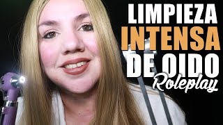 Limpieza BINAURAL de Oidos 3Dio ASMR Español  Murmullo Latino [upl. by Duj]