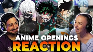 We reacted to 20 ANIME OPENINGS and ranked ALL OF THEM PART 2 [upl. by Dahc89]