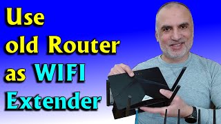 How to convert your router into an access point Connect 2 routers together [upl. by Voss239]