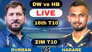 Live DW vs HB  Durban Wolves vs Harare Bolts Live 16th T10 Match Zim Afro T10 League 2024 [upl. by Kennith]