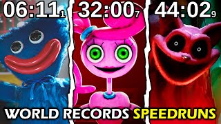 Poppy Playtime Chapter 1 2 3  The REAL World Records SPEEDRUNS No Glitches [upl. by Orgell595]