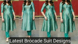 Latest Brocade Suit DesignsBrocade Dress DesignsBrocade Frock Suit  Fashion Jeet [upl. by Nestor]