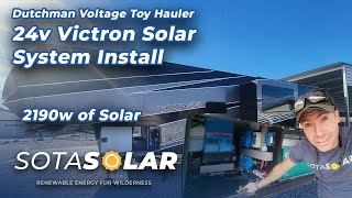 Voltage Toy Hauler 24 Volt Victron Solar System Install [upl. by Florine]