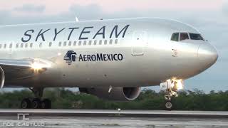 WOW Aeroméxico Boeing 767 Despegue de Cancun [upl. by Haelhsa434]