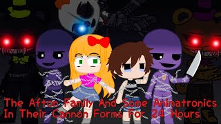 The Afton Family And Some Animatronics In Their Canon Forms For 24 Hours  8bit designs  FNAF [upl. by Wernda934]