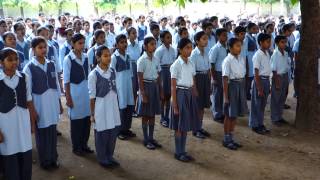 Indian National Anthem quotJana Gana Manaquot  Navyug School Peshwa Road Students at Morning Assembly [upl. by Nesbitt565]