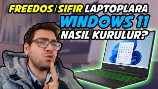 FreedosSıfır Laptoplara Windows Nasıl Kurulur  Monster Laptop Kurulum [upl. by Nosle779]