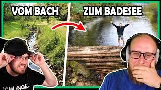 XXL Staudamm im Wald gebaut DIY Badesee 😂  Naturensöhne reagieren [upl. by Cho227]