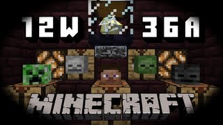 MineCraft 12w36a  Dekoracyjne quotgłowyquot Wither Skeleton Boss quotWitherquot Marchewka na patyku [upl. by Nivlad]