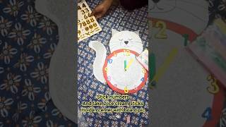 School project clock making  how to make learning clock for kids Easy clock craft craft art [upl. by Assillem]