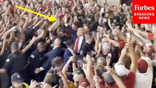 Crowd Chants USA USA As Trump Departs Iowa Football Game [upl. by Ymer]