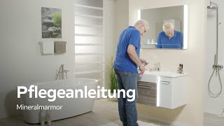 MineralgussWaschbecken reinigen und pflegen  XXXLutz [upl. by Eisoj]