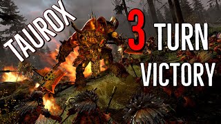 How to beat Tauroxs campaign in 3 turns on legendary difficulty in Total War Warhammer 2 [upl. by Busch]