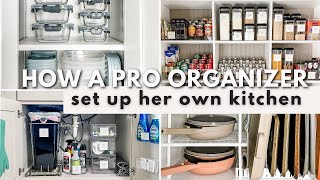 BUDGET FRIENDLY KITCHEN ORGANIZATION TOUR 2023  Kitchen organization ideas used by a pro organizer [upl. by Rockie]