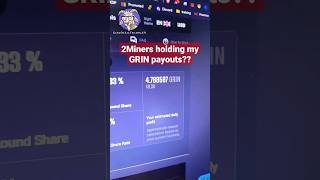 GRIN mining not paying out to the wallet shorts 2miners cryptomining [upl. by Hiroko]