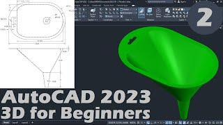 AutoCAD 2023 3D Tutorial for Beginners  2 [upl. by Aneg]