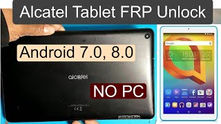 Alcatel Tablet FRPGoogle Account Bypass Android 70 Without PC YouTube Update Fix  DM FRP BYPASS [upl. by Amabelle542]