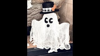 DIY ghost with cheesecloth and liquid starch [upl. by Edwyna]