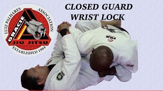 Closed Guard  Wrist Lock with Master Luiz Palhares [upl. by Aennaej488]