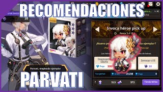 PARVATI Recomendaciones y equipo  Guardian Tales [upl. by Enia]