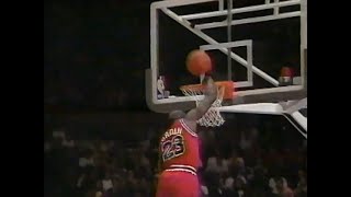 Michael Jordans missed dunk quotI was trying to tear the rim downquot 1992 Playoffs Bulls  Knicks G3 [upl. by Edivad]