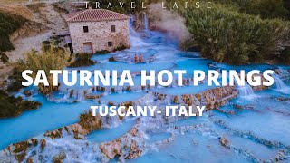 Saturnia Hot Springs in Tuscany – Italy  Natural Baths of Tuscany  by drone [upl. by Eustazio]