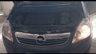 How to replace low beam bulbs and Parking lights bulbs on Opel Zafira [upl. by Kempe772]